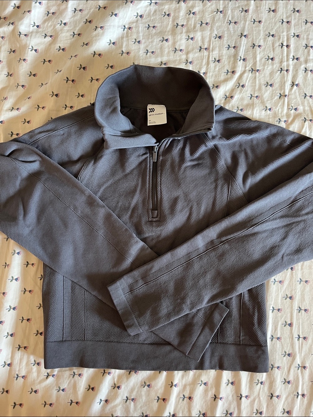 Women’s Quarter-Zip Dark Gray Workout Top